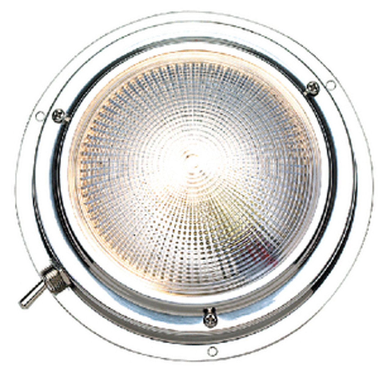 Two Color 5 Inch Stainless Steel Surface Mount Dome Cabin Light for Boats