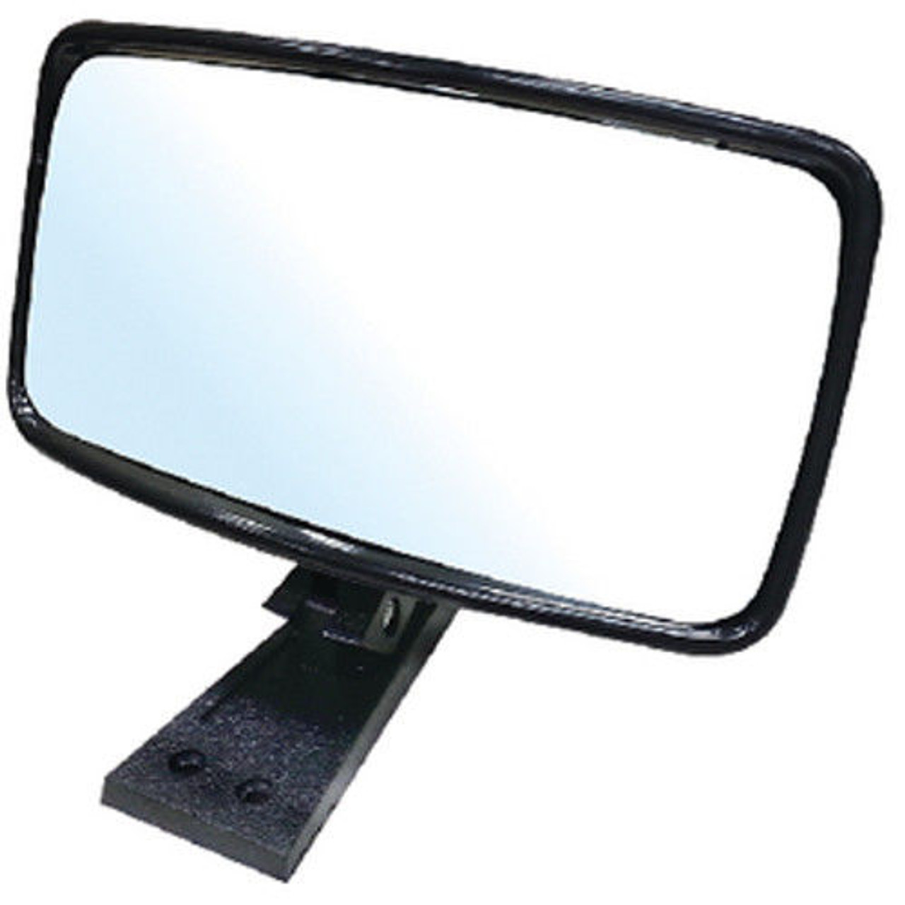 8 Inch Wide x 4 Inch High Universal Mount Black Colored Plastic Boat Ski Mirror