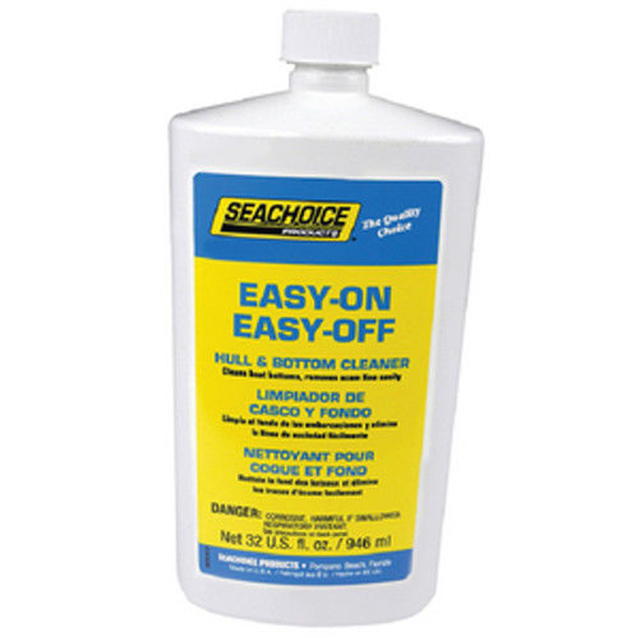 Seachoice 32 oz Quart Bottle of Liquid EZ-ON EZ-OFF Hull and Bottom Cleaner for Boats