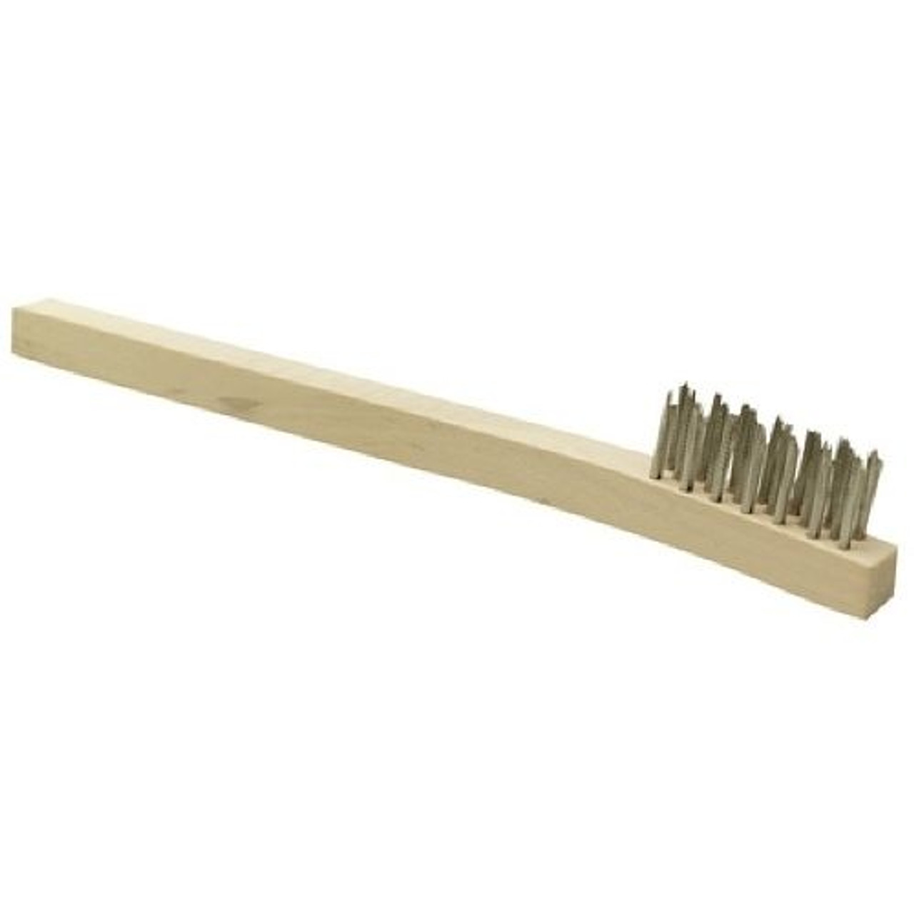 Seachoice 7-3/4 Inch Long Wooden Handle Stainless Steel Bristle Wire Brush