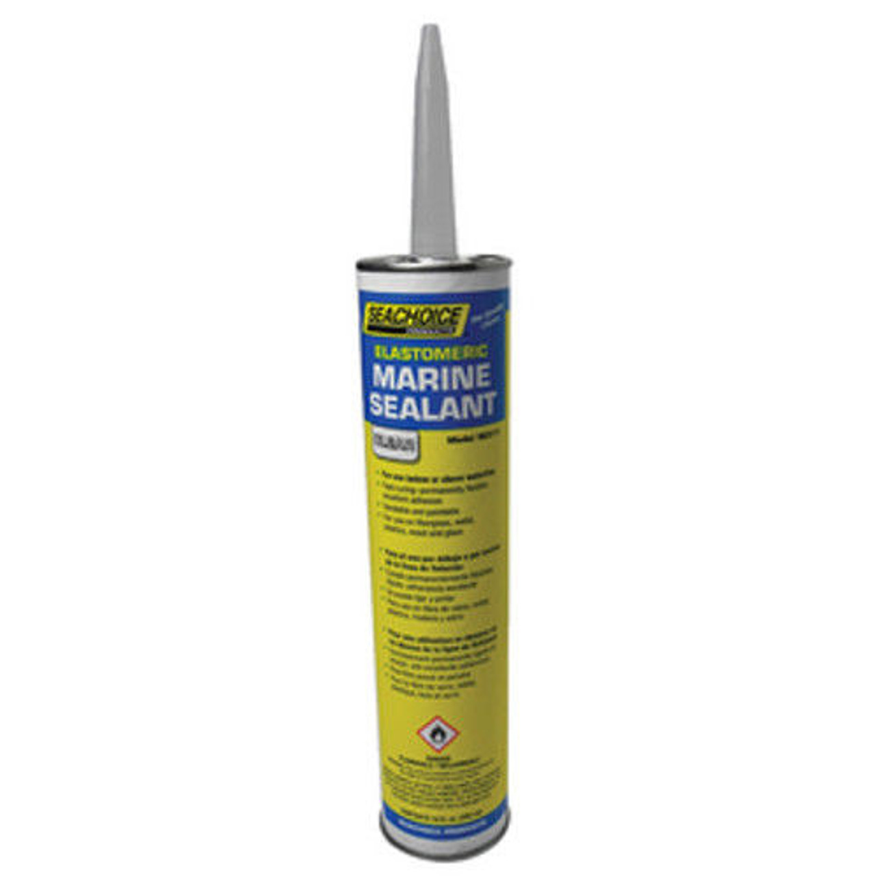 Seachoice 10 oz Clear Above or Below Waterline Elastomeric Marine Sealant for Boats