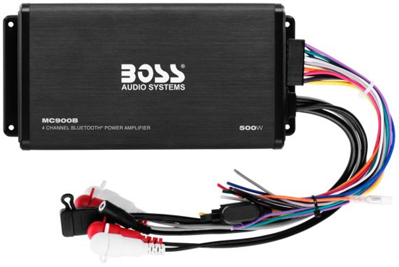 Boss Marine 500 Watt 4 Channel Bluetooth Amplifier with 2 Marine