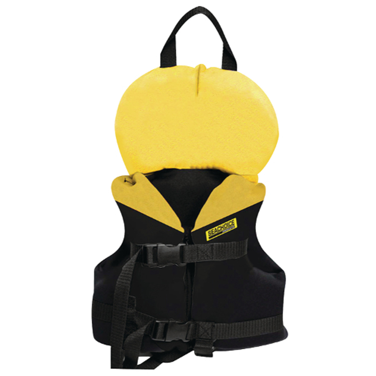 Seachoice Yellow and Black Neoprene Multi-Sport Infant Sized Type II PFD Safety & Life Vest for Boats