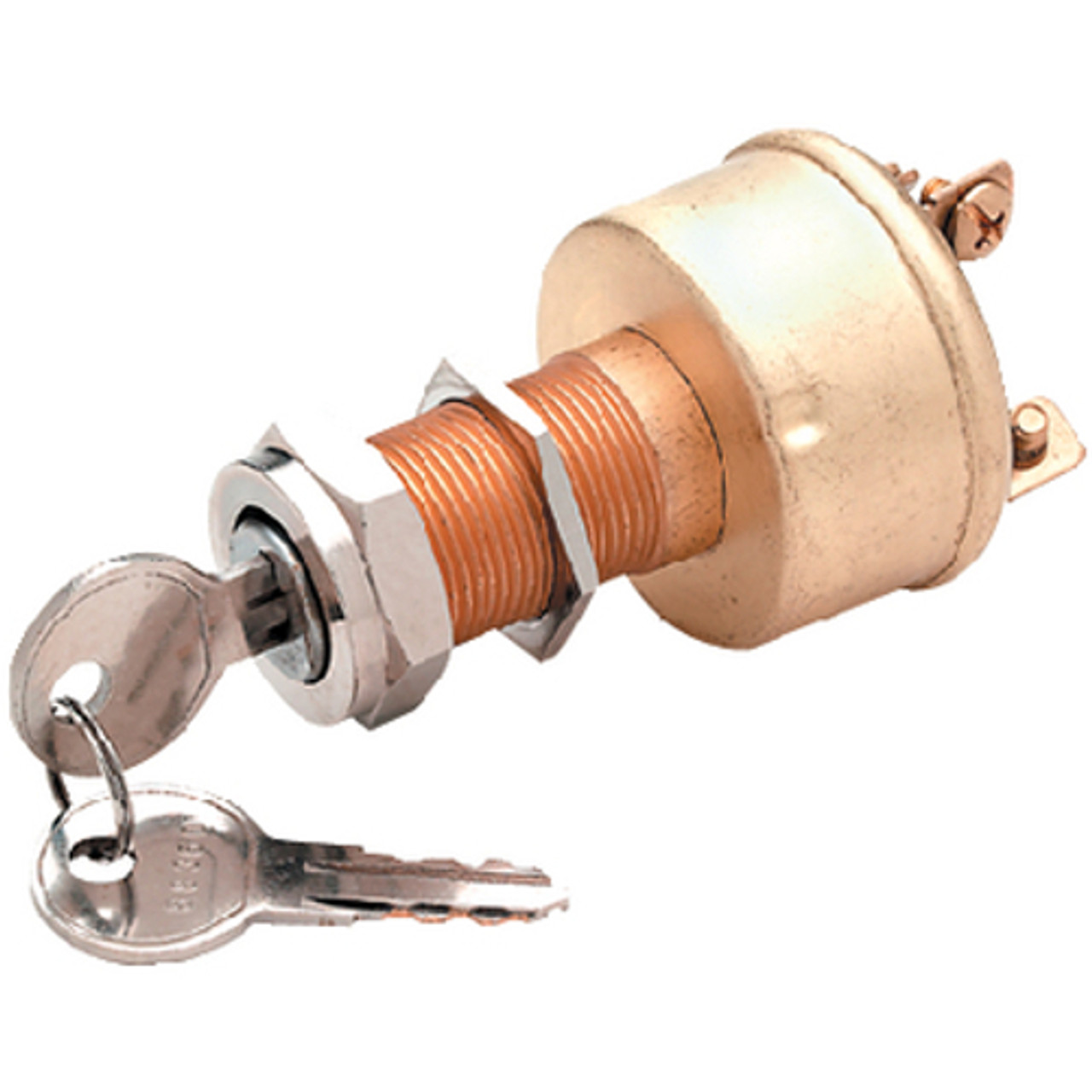 3 Position Heavy Duty 3 Terminal Brass Construction Ignition Switch for Boats