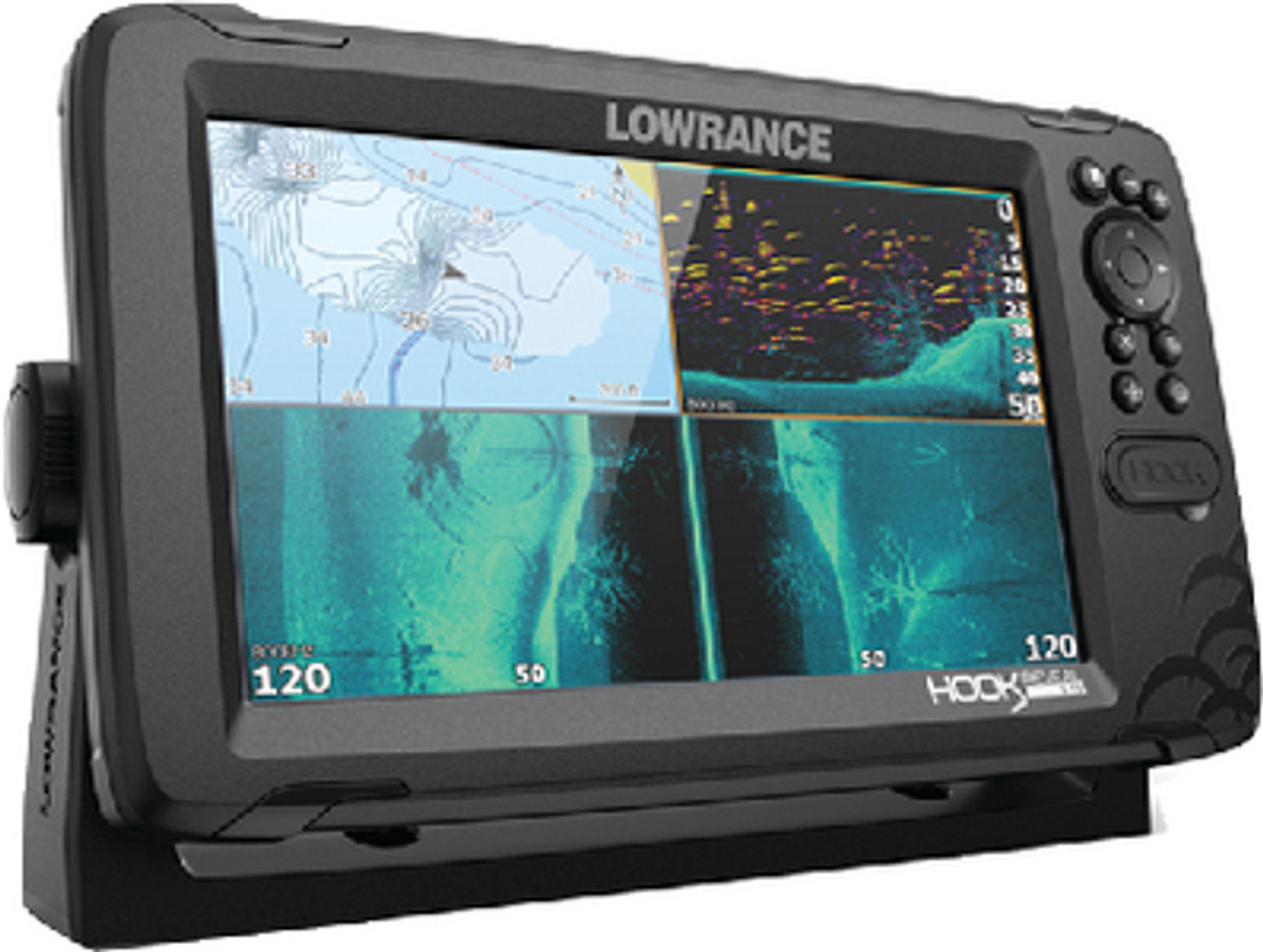 LOWRANCEÂ® HOOK REVEAL FISHFINDER/CHARTPLOTTER - w/US Inland Map; 9" Display