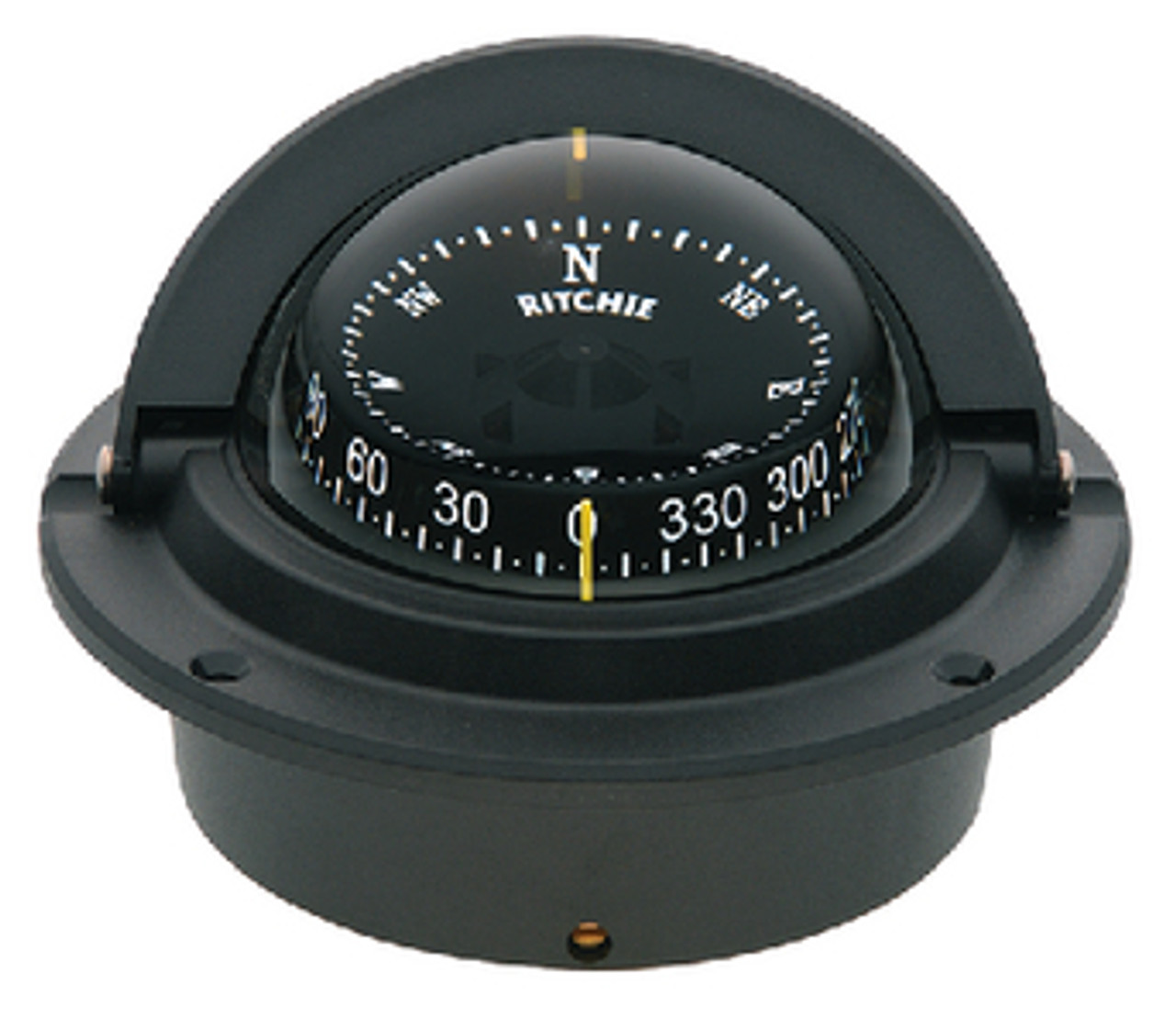 RITCHIEÂ® Navigation - VOYAGERÂ® Compasses - Mount: Flush  Color: Black  Dial: Combi Light: Green