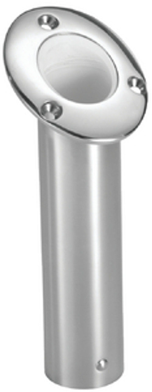 AttwoodÂ® - Stainless Steel Flush Mount Rod Holder - 30Â° Angle - White  Liner - 7 Â½ L x 2 OD Size - White's Marine