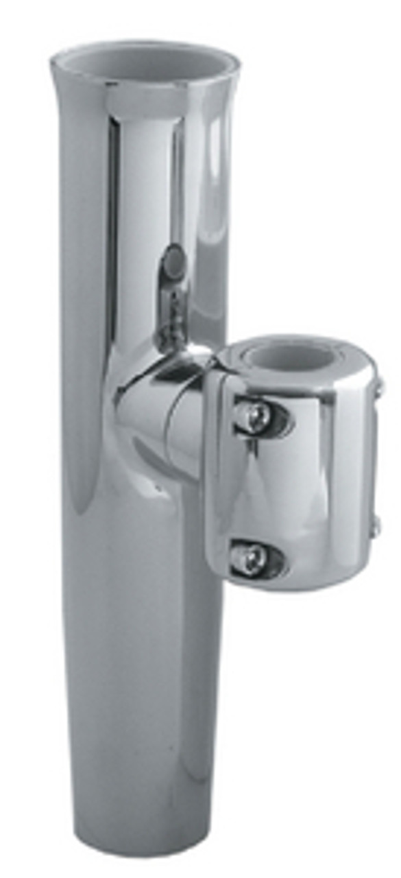 TACOÂ® CLAMP ON ADJUSTABLE ROD HOLDER - Finish: Polished ID:  1Â¾" Fits: 1â…ž" & 1Â½" tubing