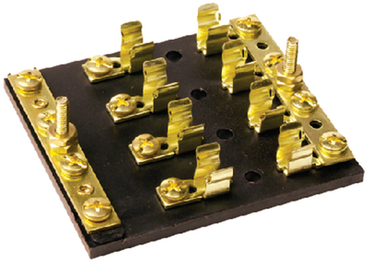 4 Gang SFE, AGC or MDL Fuse Block with Negative and Positive Common Bus Bars