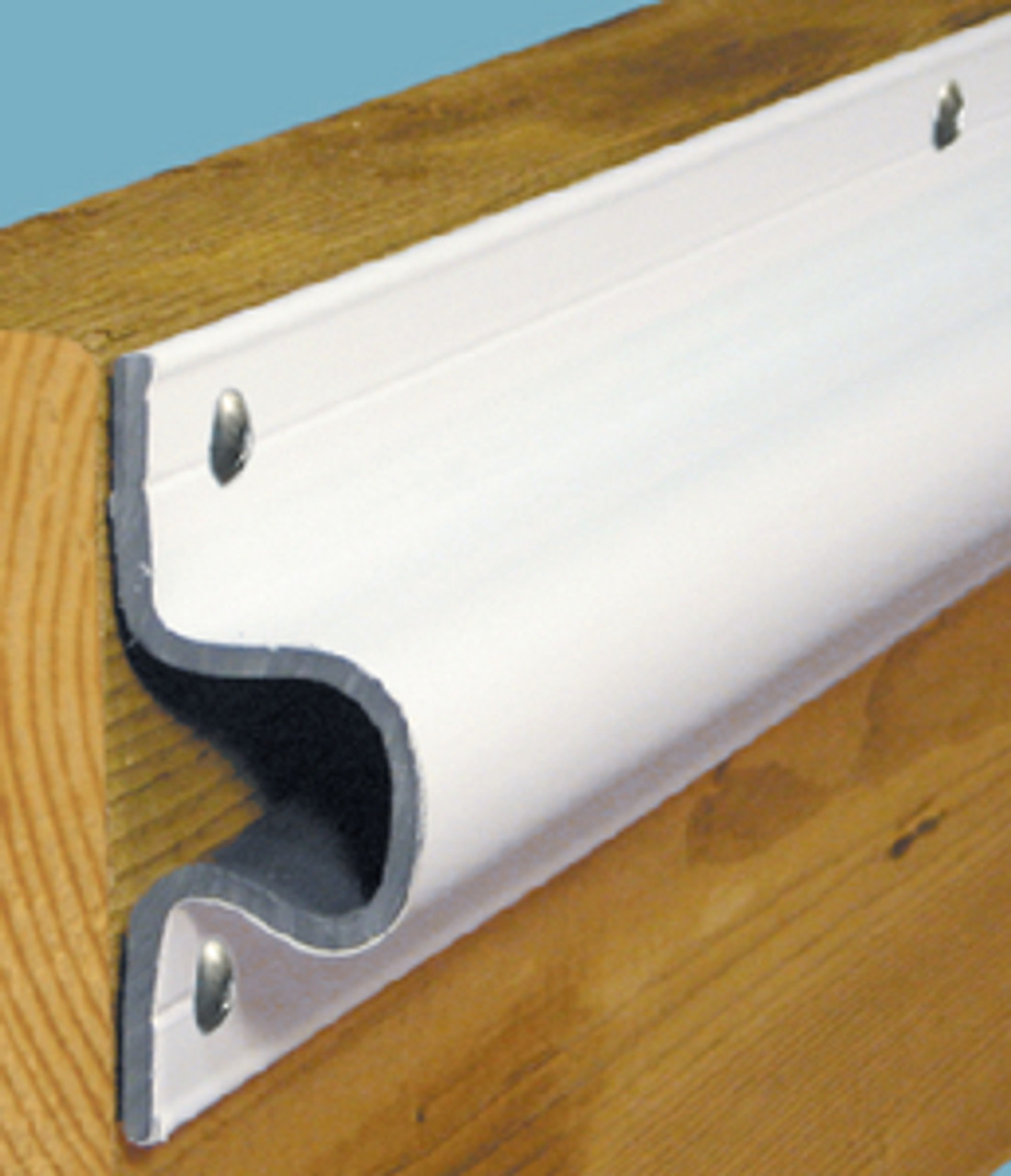 DOCK EDGE - "C" GUARD PVC PROFILE - Size: 3Â½" x 1Â¼" Length: 10' roll Color: White