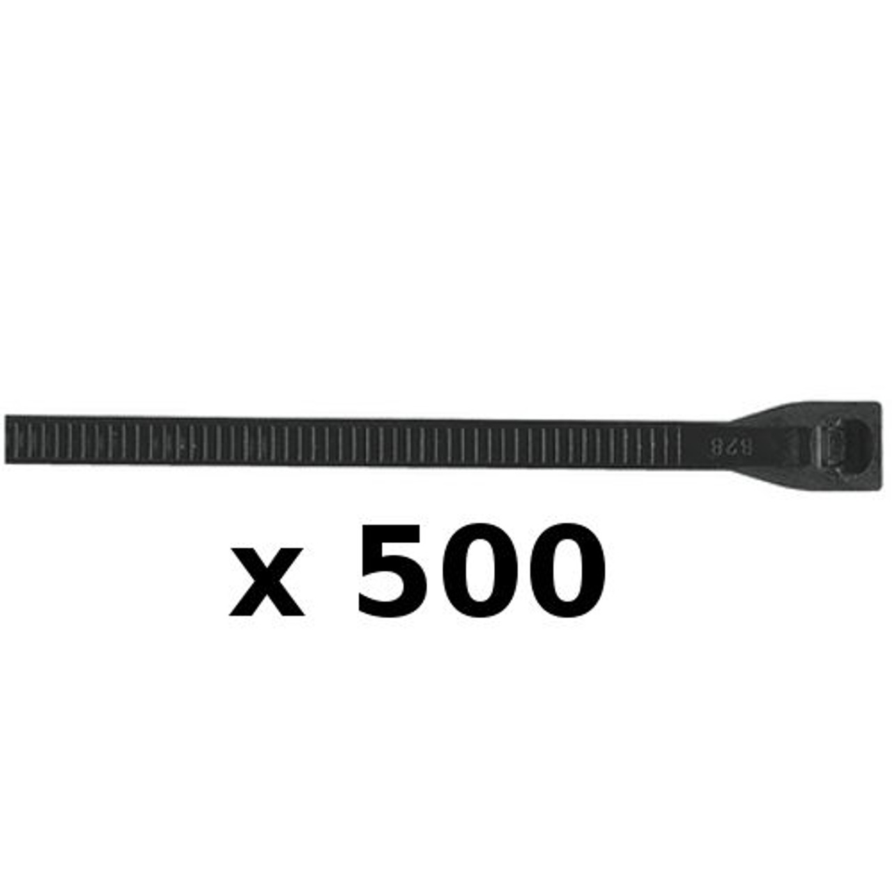 500 Pack of 14 Inch Black Heavy Duty UV Resistant Cable Ties for Boats
