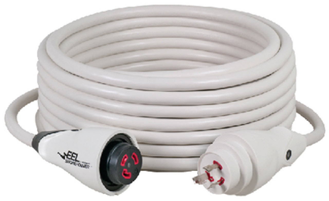 MARINCOÂ®  - 30A 125V EEL SHOREPOWERâ„¢ CORDSETS - Rating: 30A, 125V Length: 50' Color: White