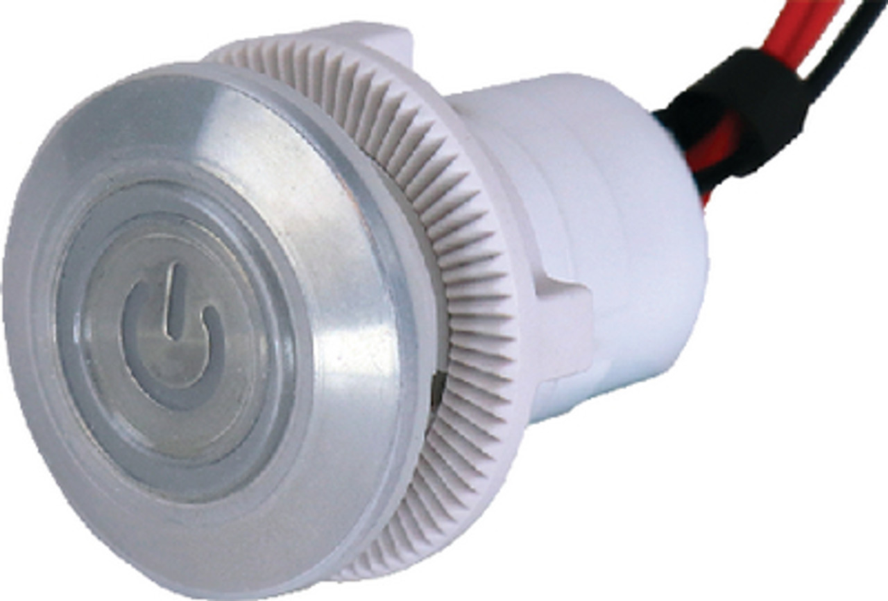 SEA-DOGÂ® LINE - LED PUSH BUTTON ON/OFF SWITCH - A: 1-3/16" B: 1-7/16" C: â…ž" Amps: 20 Volts: 12/24