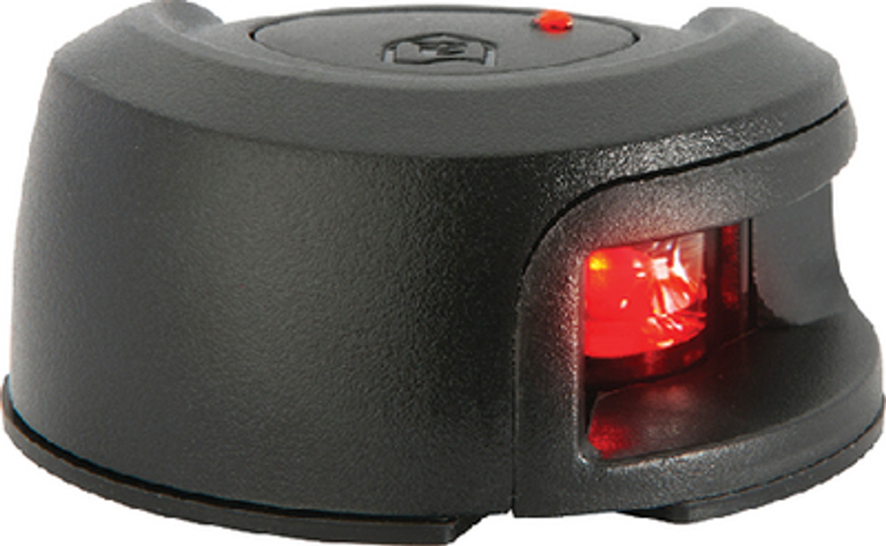 attwoodÂ® - LIGHTARMORâ„¢ LED DECK MOUNT SIDE LIGHT - Type: Port Lens: Red Housing: Black Composite Visibility: 2 nm