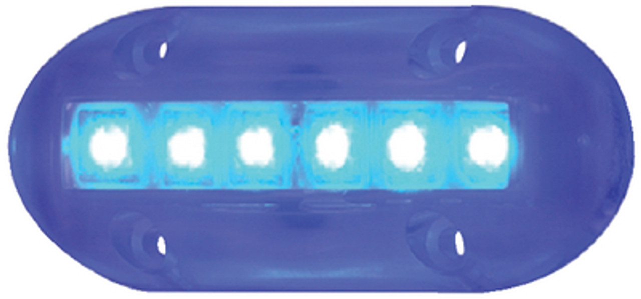 TH MARINE - HIGH INTENSITY LED UNDERWATER LIGHTS - Lumens: 180 LED Color: Blue Size: 3.5" x 1.5"