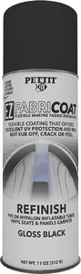 PETTITÂ® - EZ FABRICOAT FLEXIBLE MARINE FABRIC REFINISHER - Color: Gloss Black Size: 11 oz. Aerosol