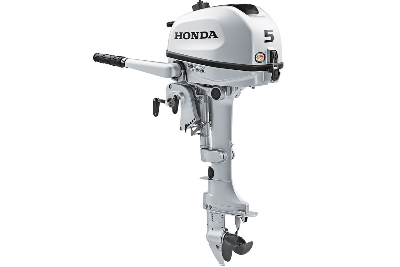 Honda Marine 5 HP Outboard Motor - Manual Start - 20 Inch Transom - BF5DHLHNA