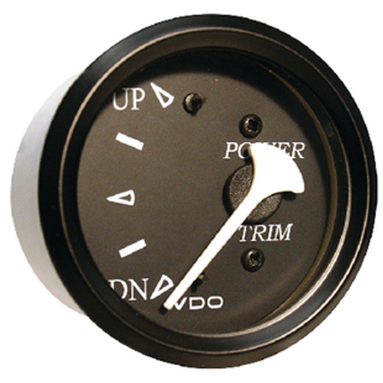 Black Faced Johnson and Evinrude Outboard Trim Gauge with Black Bezel for Boats