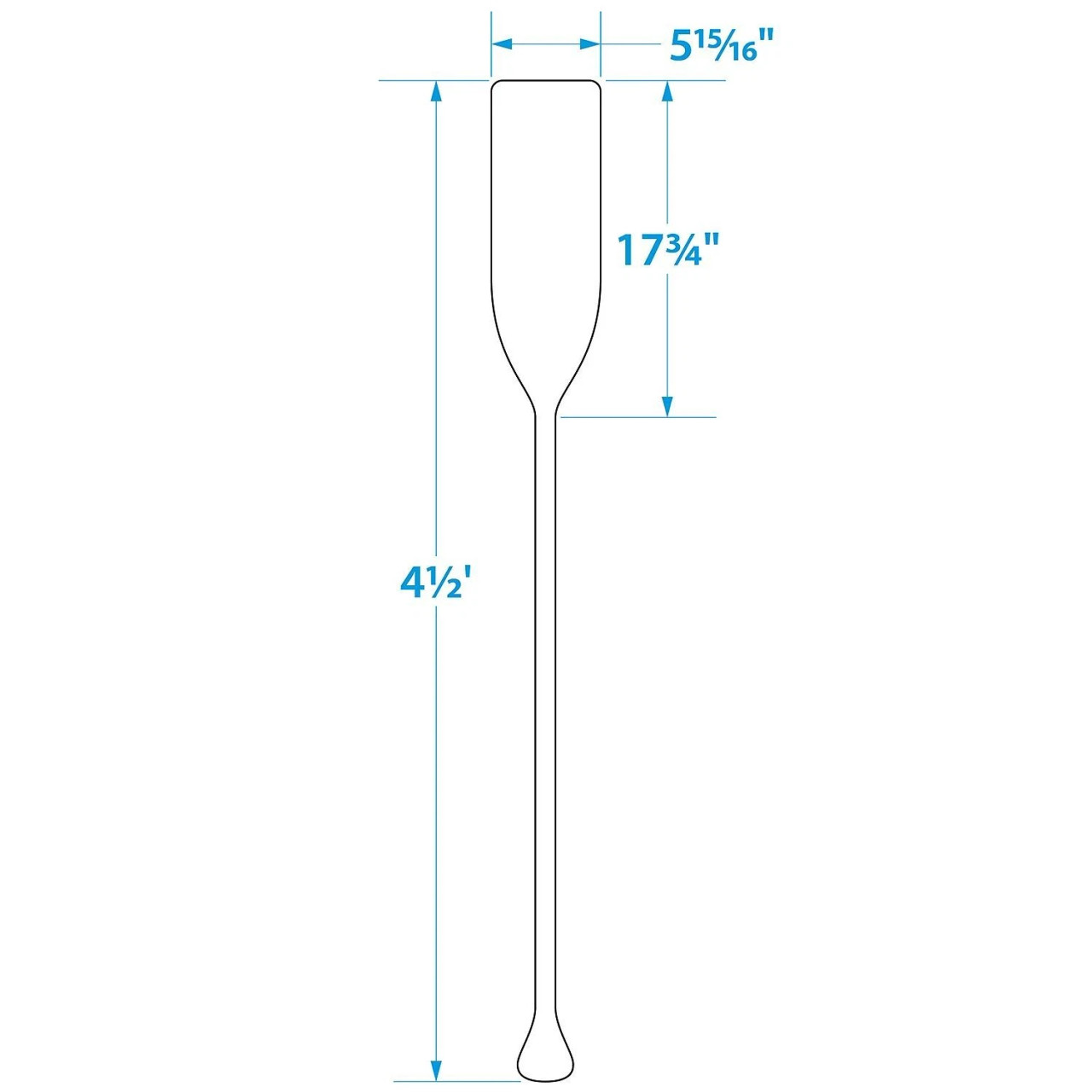 Seachoice Standard Varnished New Zealand Pine Wooden Paddle - 4-1/2ft Length