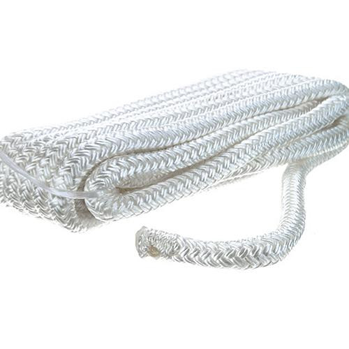 3/8 Inch x 15 Ft White Double Braid Nylon Mooring and Docking Line for Boats