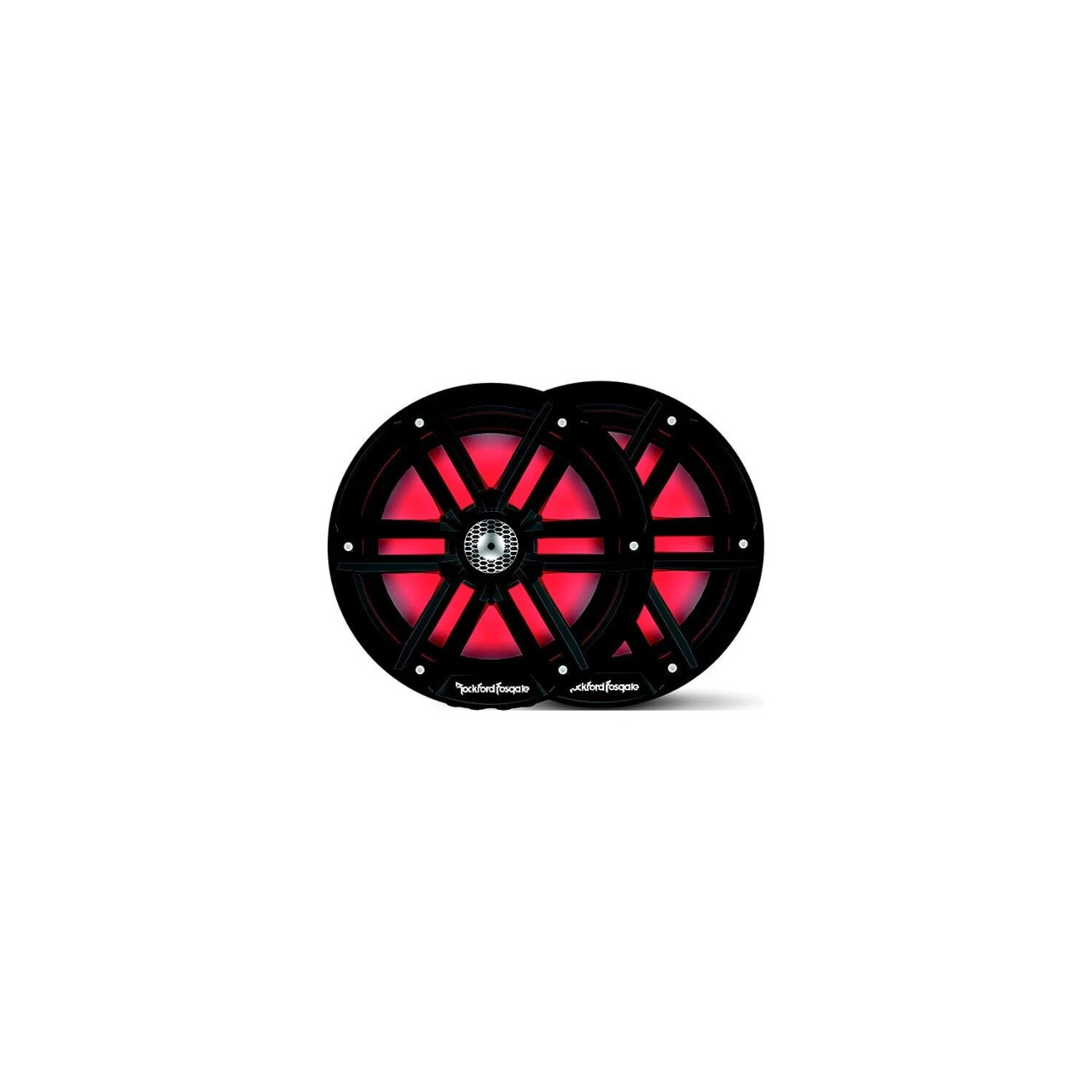 Rockford Fosgate Color Optix 8" Marine 2-Way Horn Speakers, Black/Staineless