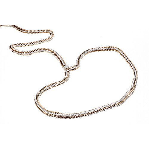 3/8 x 25 Ft Gold & White Double Braid Nylon Mooring and Docking Line for Boats