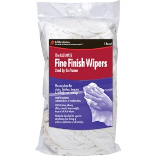Buffalo Low Lint Ultimate Fine Finish Knit Wiping Rags - 1 lb. Bag