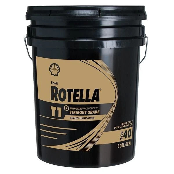 Shell Rotella T1 40W Conventional Heavy-Duty Diesel Engine Oil, 5 Gallon