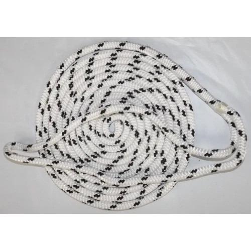 3/8 Inch x 15 Ft White Double Braid MFP Mooring and Docking Line for Boats