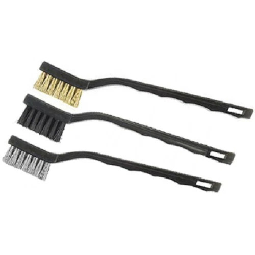 Hyde Tools 7 Inch Handle Stainless Steel Bristle Mini Brush - 3 Pack