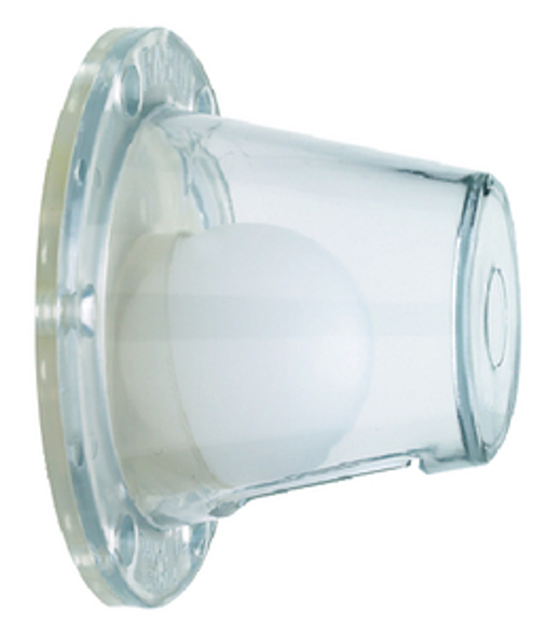 Clear Plastic Large Self Bailing Deck Ball Scupper Valve for 1-1/2" to 3" Holes