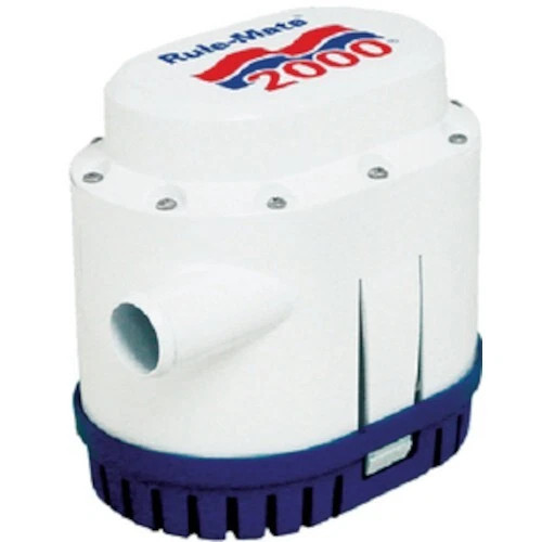 Rule-Mate 1 Series Automatic 2000 GPH Bilge Pump, 1-1/8" Hose Barb - 24 Volt