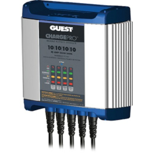 Guest Chargepro On-Board Battery Charger, 40 Amp 4 Bank - 12/24/36/48 Volts