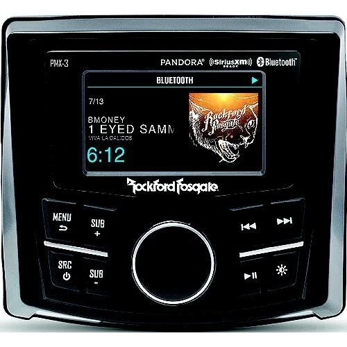 Rockford PMX3 Compact 2.7" Color Screen Digital Media Reciever - IPX6 Rated