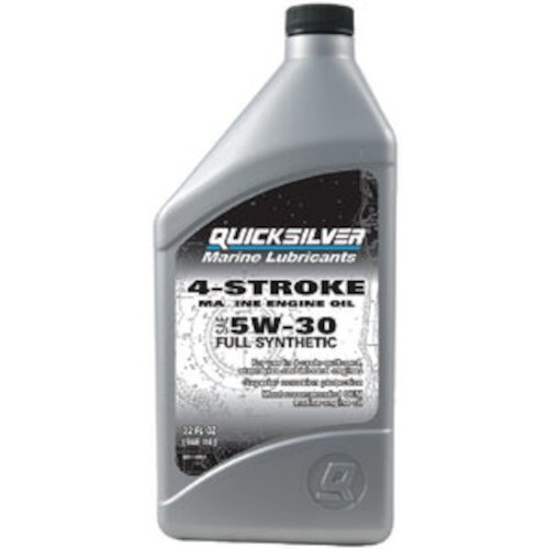 Quicksilver 4-Stroke Full-Synthetic 5W-30 Marine Engine Oil, Quart