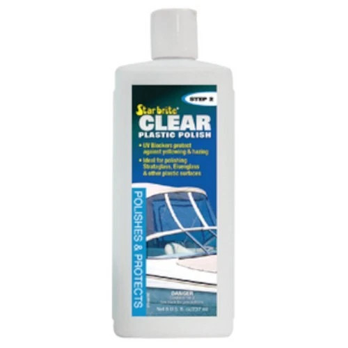 Star Brite Clear Plastic Liquid Polish - Polishes and Protects, 8 oz.