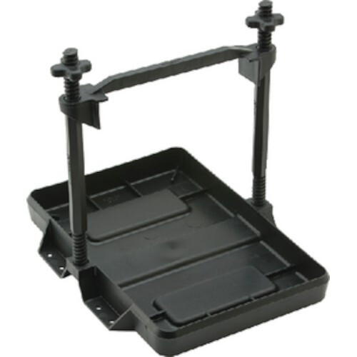 Attwood Marine Heavy-Duty Battery Tray with Crossbar for Series 27 Batteries