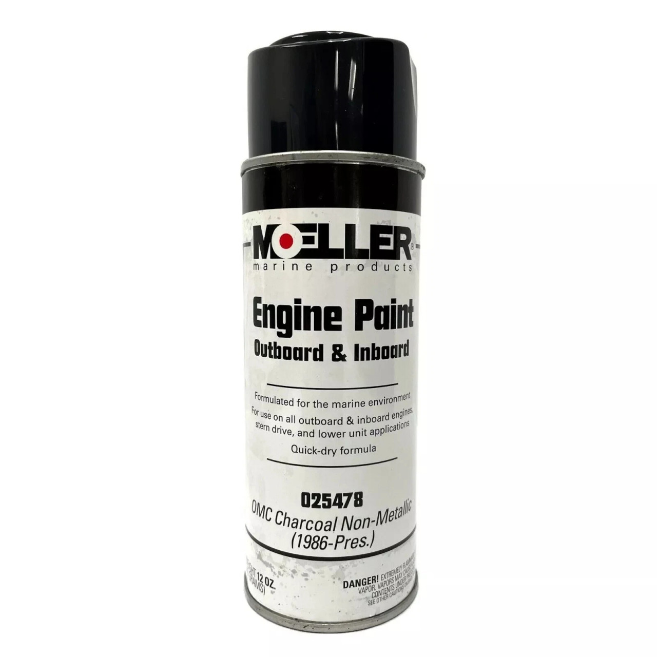 Moeller Non-Metallic Charcoal OMC Engine Paint - 12 oz Aerosol Spray