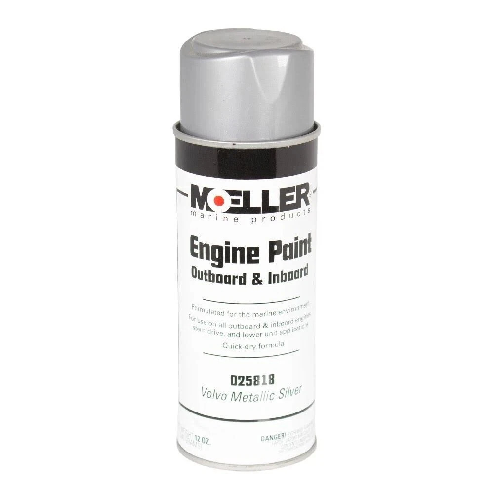 Moeller Volvo Metallic Silver Engine Paint - 12 oz Aerosol Spray