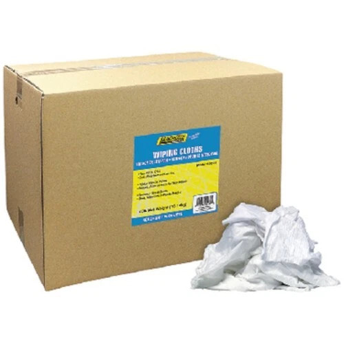 Seachoice 40 lb. Box of Soft Absorbent Low-Lint White Knit Wiping Cloths