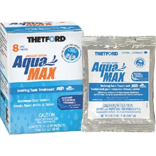 Thetford Aquamax Holding Tank Treatment, 8-Pack 2oz Dry Packets, Spring Showers
