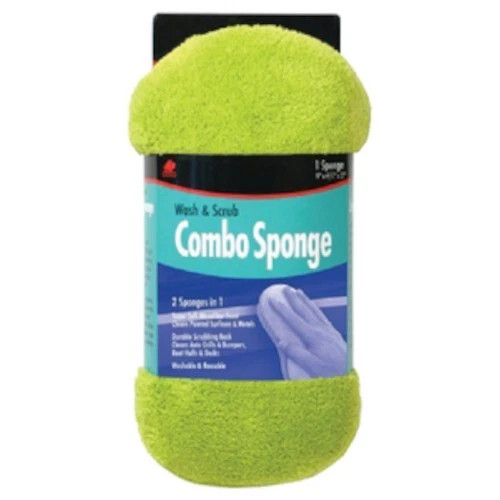 Buffalo Heavy-Duty 2-in-1 Microfiber Wash & Scrub Combo Sponge
