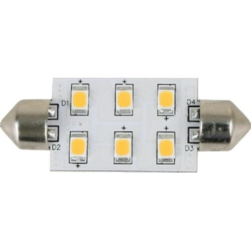 Scandvik 42mm Festoon 6 LED Replacement Bulb - Cool White - 90 Lumens