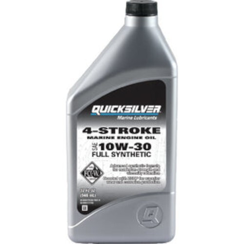 Quicksilver 4-Stroke Full-Synthetic 10W-30 Marine Engine Oil, Quart