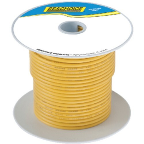 Seachoice 10 Guage Tinned Copper Marine Wire, Yellow - 100 Foot Roll
