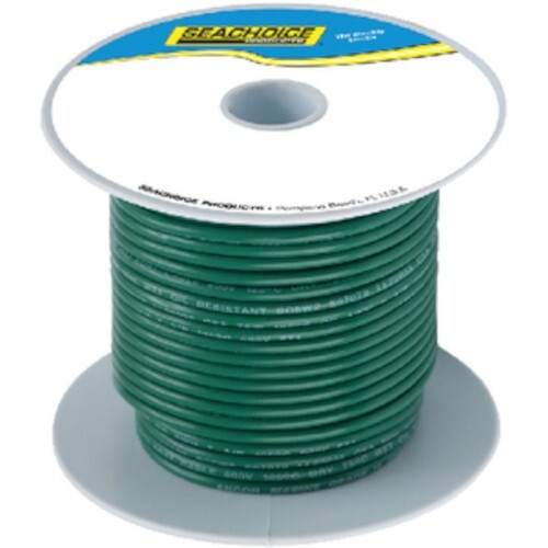 Seachoice 10 Guage Tinned Copper Marine Wire, Green - 100 Foot Roll