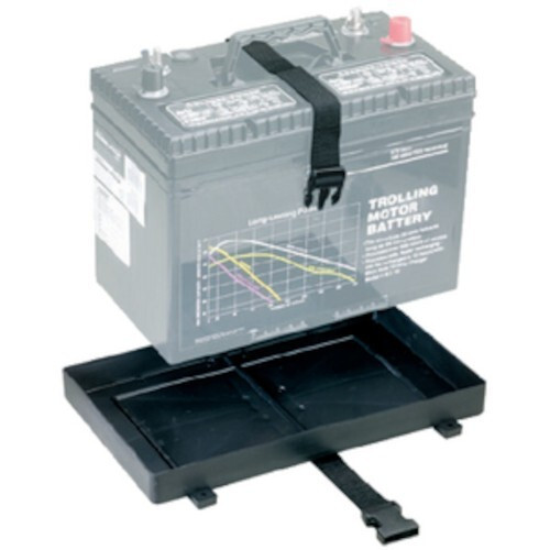Attwood Marine Battery Tray with Strap Holder for Group 27 Batteries