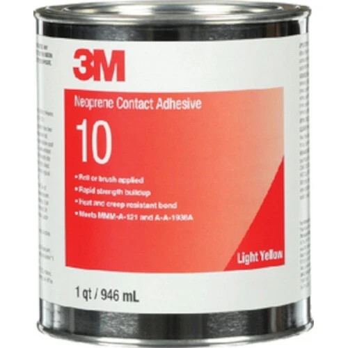 3M Fastbond Neoprene Contact Adhesive 10, Light Yellow - 1 Quart