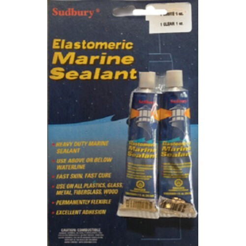 1 oz Clear and White Elastomeric Marine Grade Sealant Combo Pack