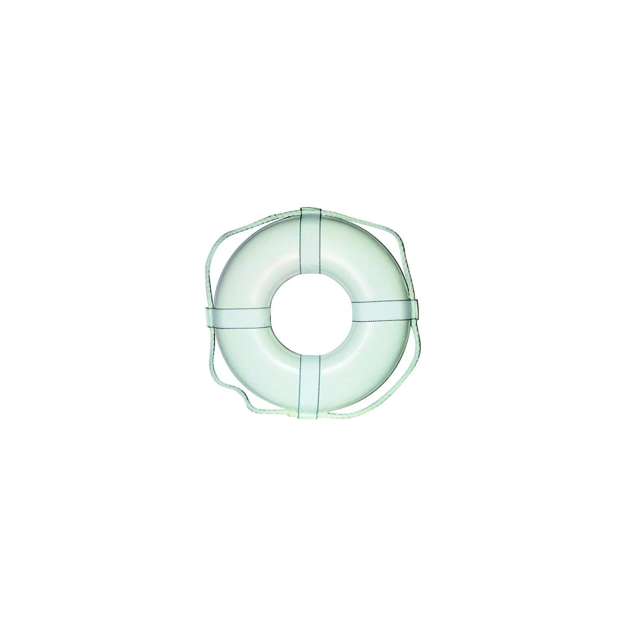 Cal June Buoys Closed Foam 19 Inch Life Ring with Webbing Straps - White